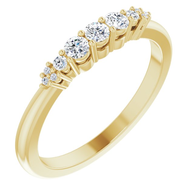 14K Yellow 1/5 CTW Natural Diamond Stackable Ring 